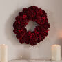 Luxury Red Winter Wreath, thumbnail 3 of 5