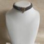 Grey 18 K Gold Plated Handcrafted Pearl Choker Set, thumbnail 2 of 8