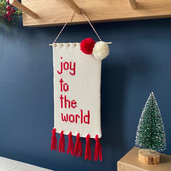 'Joy To The World' Christmas Wall Hanging, 3 of 4