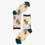 Women's Bumble Bee And Sunflower Bamboo Socks, thumbnail 2 of 2