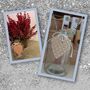 Glass Bottle Vase With Wooden Heart And Wire Handle, thumbnail 5 of 5