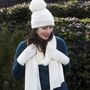 Personalised Cashmere Wool Scarf, Hat And Gloves Gift Set, thumbnail 6 of 8