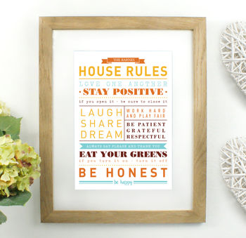 Personalised House Rules Print, 6 of 6