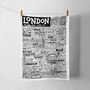 London Landmarks Tea Towel, thumbnail 1 of 4