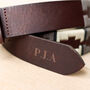 Men's Personalised Initials Leather Woven Belt, thumbnail 2 of 6
