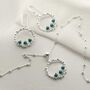 Sterling Silver Turquoise Splash Necklace, thumbnail 3 of 7