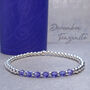 December Birthstone Bracelet Blue Zircon Or Tanzanite, thumbnail 3 of 10