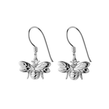 Silver Bumble Bee Earrings, 3 of 4