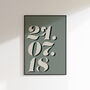 Personalised Retro Date Print Anniversary Gift, thumbnail 6 of 7