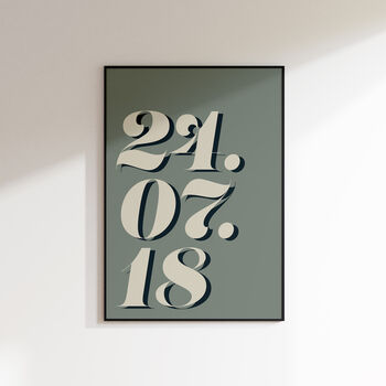 Personalised Retro Date Print Anniversary Gift, 6 of 7