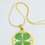 Good Luck Necklace With Four Leaf Clover, thumbnail 4 of 11