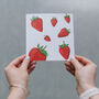 Strawberry Greetings Card, thumbnail 2 of 6