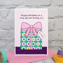 'Present' Personalised Girls Birthday Card, thumbnail 1 of 3