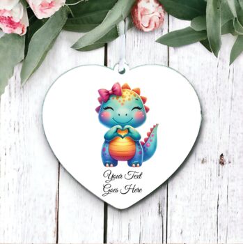 Personalised Cute Dinosaur Love Heart Hand, 2 of 2