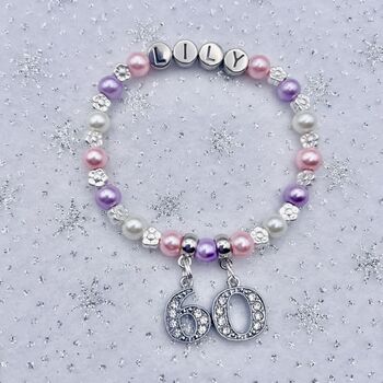 Personalised Birthday Bracelet Age Charm Bracelet, 8 of 12