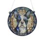 Boston Terrier Stained Glass Effect Suncatcher, thumbnail 3 of 5