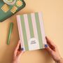 2027 Diary | A5 Hardcover Week To View | Sage Stripe, thumbnail 1 of 10
