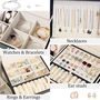 Jewelry Storage Box Case Organiser Travel Double Layer, thumbnail 4 of 6