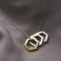 Personalised Mini Hexagon Necklace, thumbnail 3 of 7