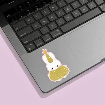 Cute Christmas Card And Sticker Gift Set: Bunny Waterproof Sticker And A6 Card, 5 of 10