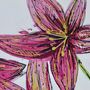 Pink Lily Watercolour A4 Art Print, thumbnail 3 of 5