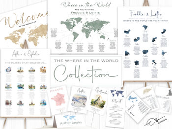 Travel Themed Wedding Seating Plan Cards, 8 of 8