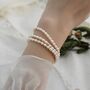 Sasha Ivory Silver Pearl Ball Charm Gift Bracelet, thumbnail 4 of 5