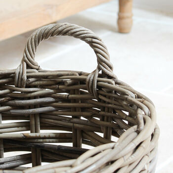 Round Woven Rattan Basket, 4 of 5