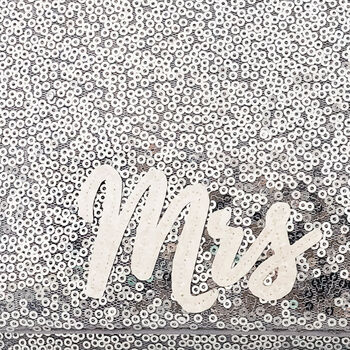 Silver Sequin Personalised Mrs Clutch, 5 of 6