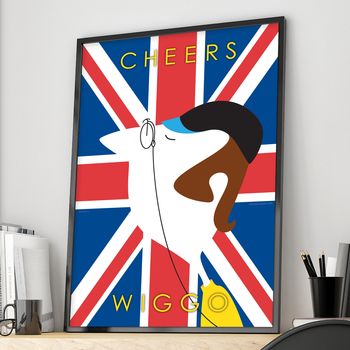 'Cheers Wiggo' Contemporary Cycling Print, 2 of 5