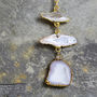 Geode And Diamond Statement Necklace, thumbnail 3 of 7