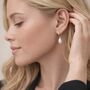Sterling Silver White Freshwater Pearl Drop Earrings, thumbnail 1 of 5