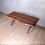 Nord Walnut Live Edge Solid Wood Dining Table, thumbnail 1 of 6