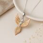 Personalised Phoenix Pendant In Sterling Silver And Gold, thumbnail 1 of 10
