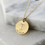 Personalised Initial Birth Disc Necklace, thumbnail 2 of 6