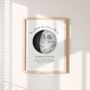Personalised Night You Were Born Moon Phase Print, thumbnail 3 of 4