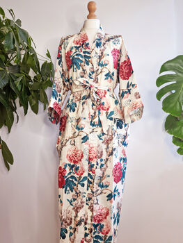 English Rose Pattern Kimono Robe Personalised Gift Box, 7 of 7