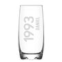 Personalised Birth Year Hi Ball Glass Tumbler, thumbnail 4 of 4