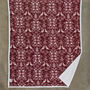 Winter Birds Burgundy Throw, Cosy Flannel With Sherpa Fleece Reverse 140x180cm 41034200, thumbnail 3 of 3