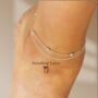 Sterling Silver Anklet Bridesmaid Gift | Delicate Bridal Party Jewellery, thumbnail 6 of 11