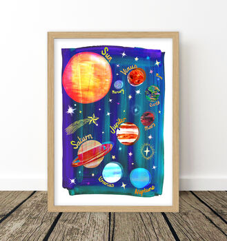 Space Planets Kids Print, 7 of 9