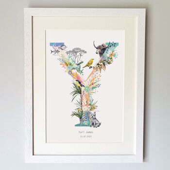 Personalised T To Z Pastel Wildlife Letter Print, 12 of 12