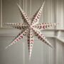 Nordic Leaf Traditional Christmas Decoration 60cm Paper Star Lantern, thumbnail 1 of 5