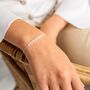 Personalised Curved Skinny Bar Message Bracelet Photo Gift Set, thumbnail 11 of 11