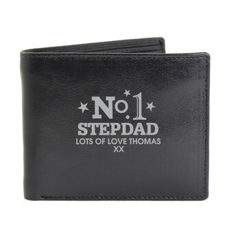 Personalised Black Leather Wallet, 4 of 6