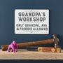 Personalised Grandad Shed Father's Day Sign, thumbnail 6 of 7