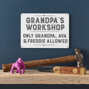 Personalised Grandad Shed Father's Day Sign, 6 of 8