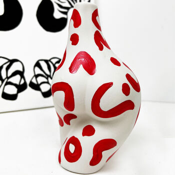Red Leopard Booty Vase, 3 of 4