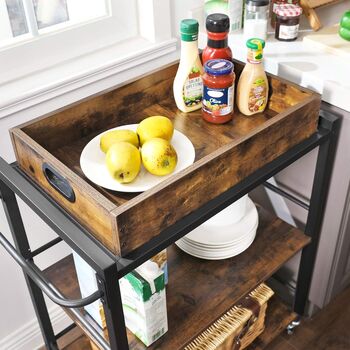 Three Tier Kitchen Serving Cart With Wheels, 2 of 6