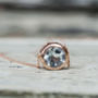 Rose Gold Aquamarine Slider Necklace, thumbnail 1 of 3